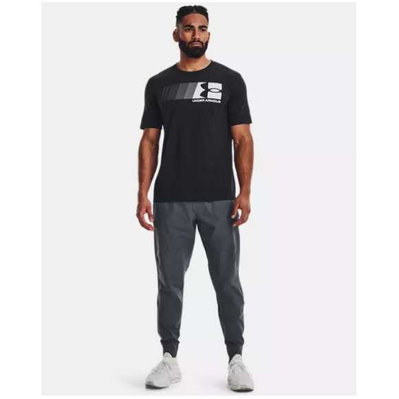 Under Armour Men's UA Fast Left Chest Short Sleeve T-Shirt Tee L Black Cotton - Picture 5 of 8